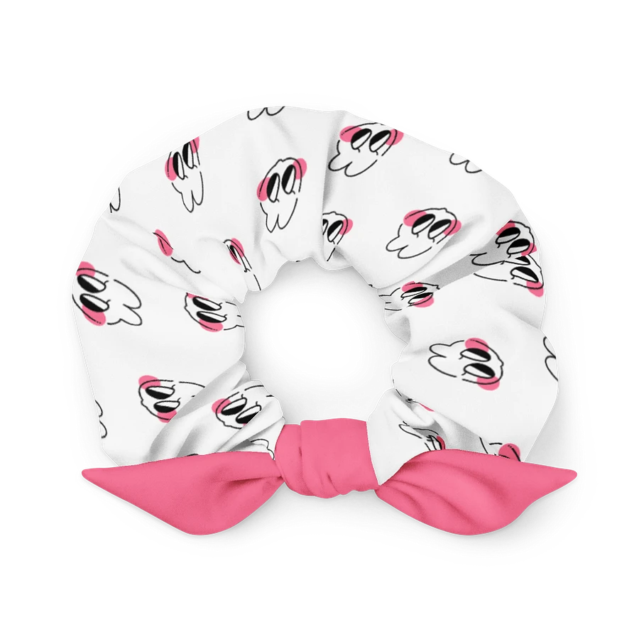 sneaky ⟡ printed scrunchie with bow [white] product image (4)