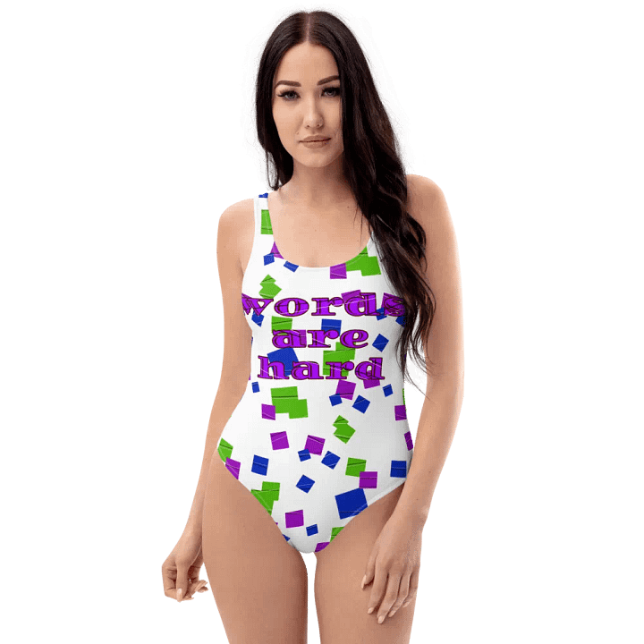 words are hard one-piece product image (1)
