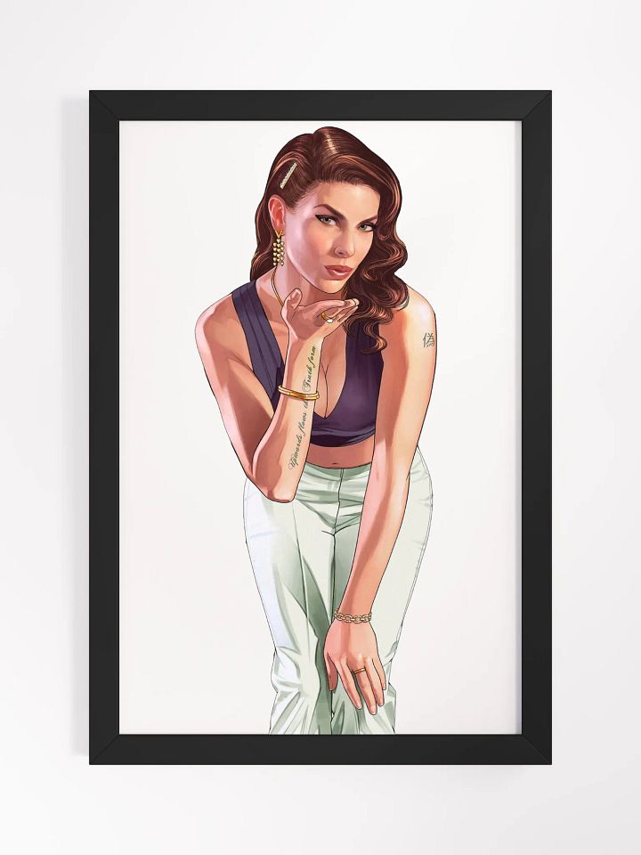 Grand Theft Auto V Loading Screen Framed Art - Woman Blowing Kiss product image (1)