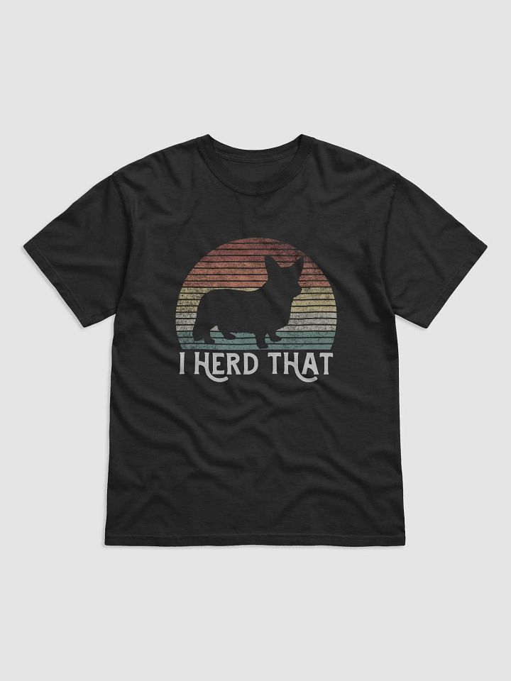 I Herd That Cardigan Welsh Corgi Tee | Funny Retro Vintage-Style Herding Dog T-Shirt for Corgi Lovers product image (2)