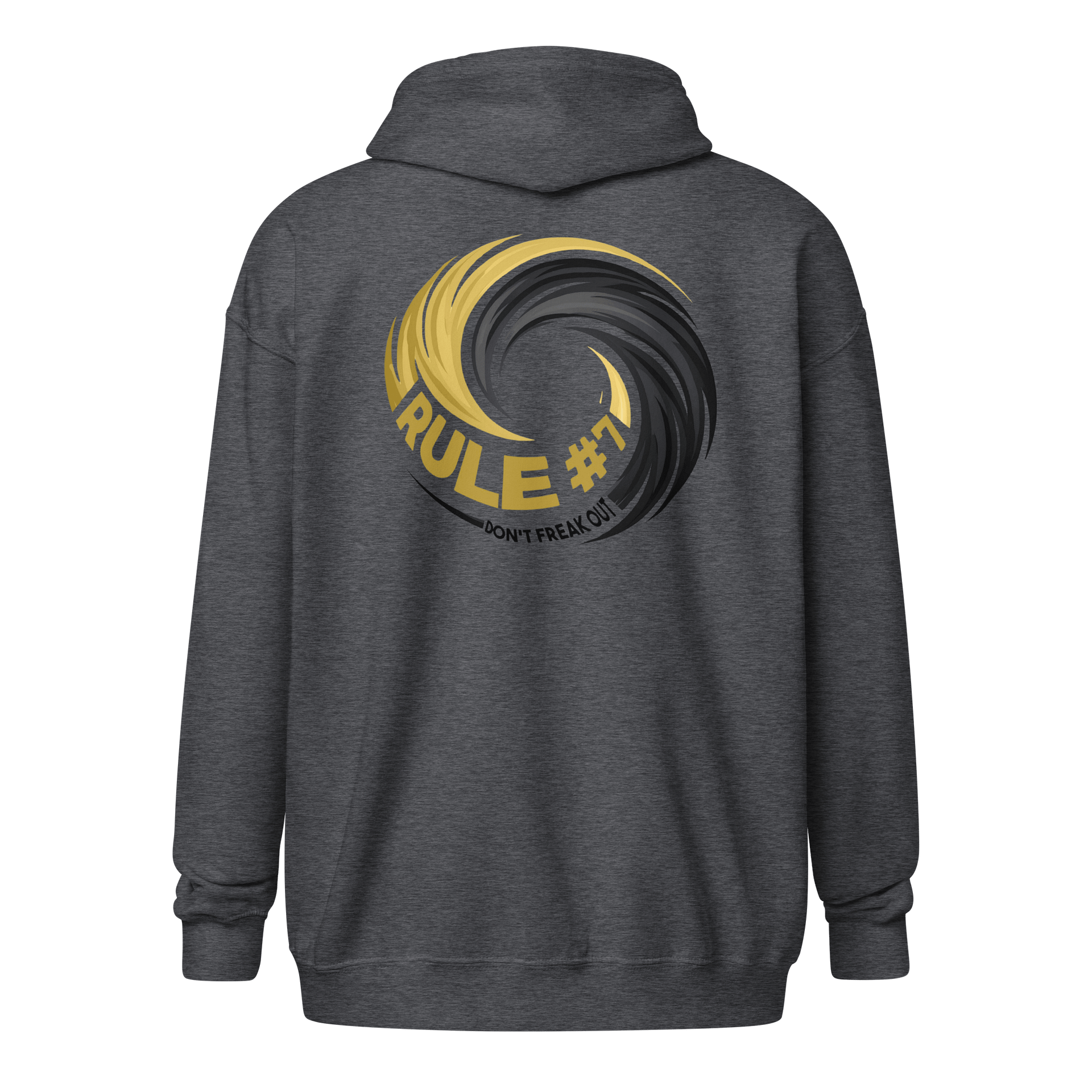 Rule #7 Zip Hoodie Black and Gold product image (10)