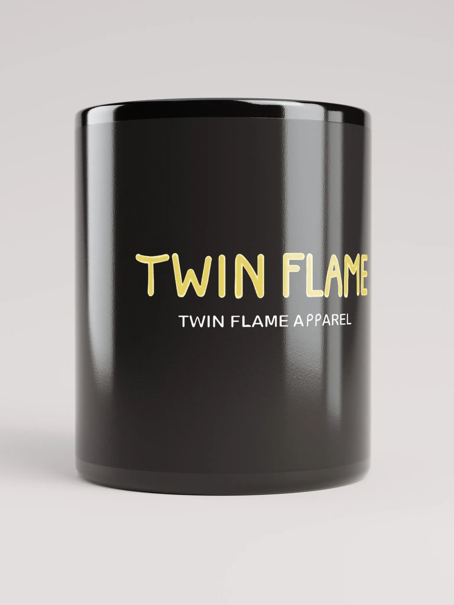 'Twin Flame' Black Glossy Mug product image (9)