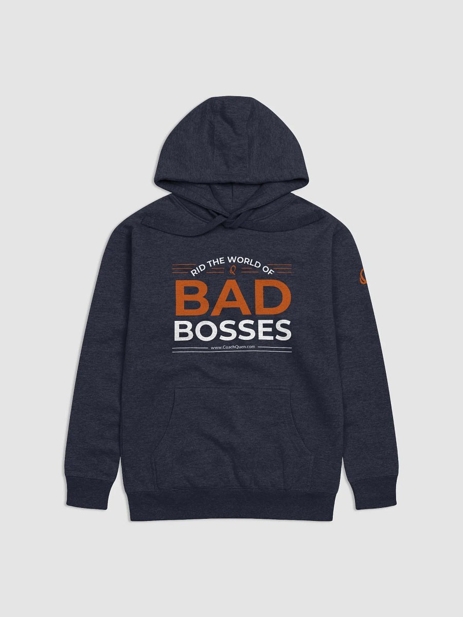 Rid the World of Bad Bosses White Logo Unisex Hoodie product image (1)