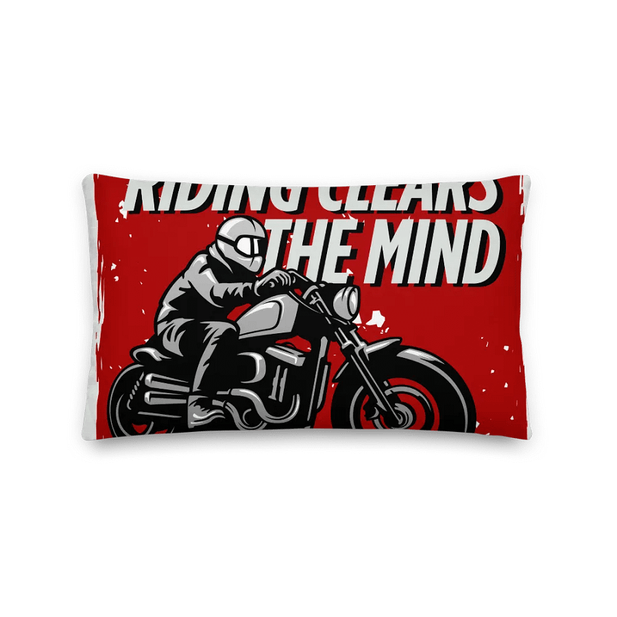 Ride into Comfort with 'MIND CLEAR' Premium Pillow| Riding clears the mind. product image (2)