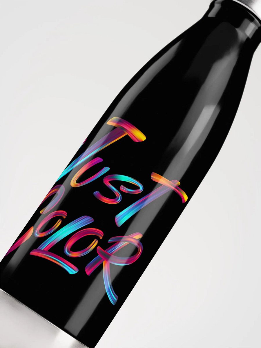 Vibrant Brushstroke 'Just Color' Stainless Steel Water Bottle product image (4)