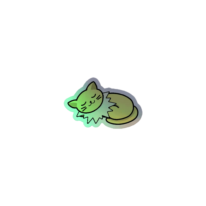 Special Cat Shiny Sleeping Sticker product image (1)