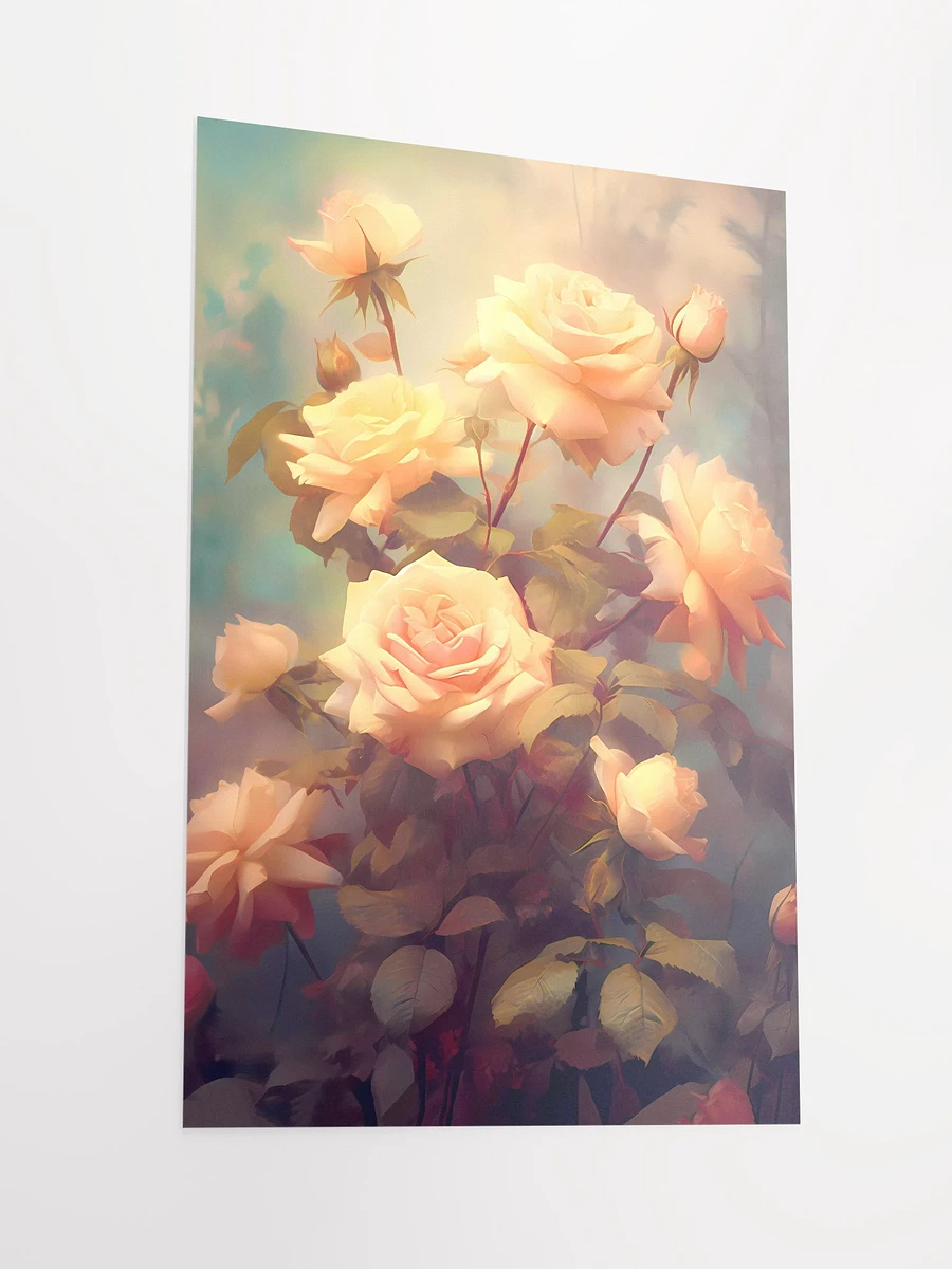 Whispers of Dawn: Vintage Pastel Roses Poster for Timeless Elegance Matte Poster product image (4)