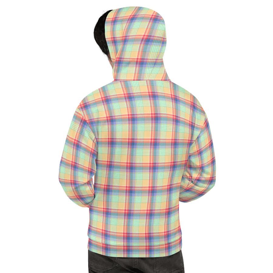Bright Pastel Plaid Hoodie product image (9)