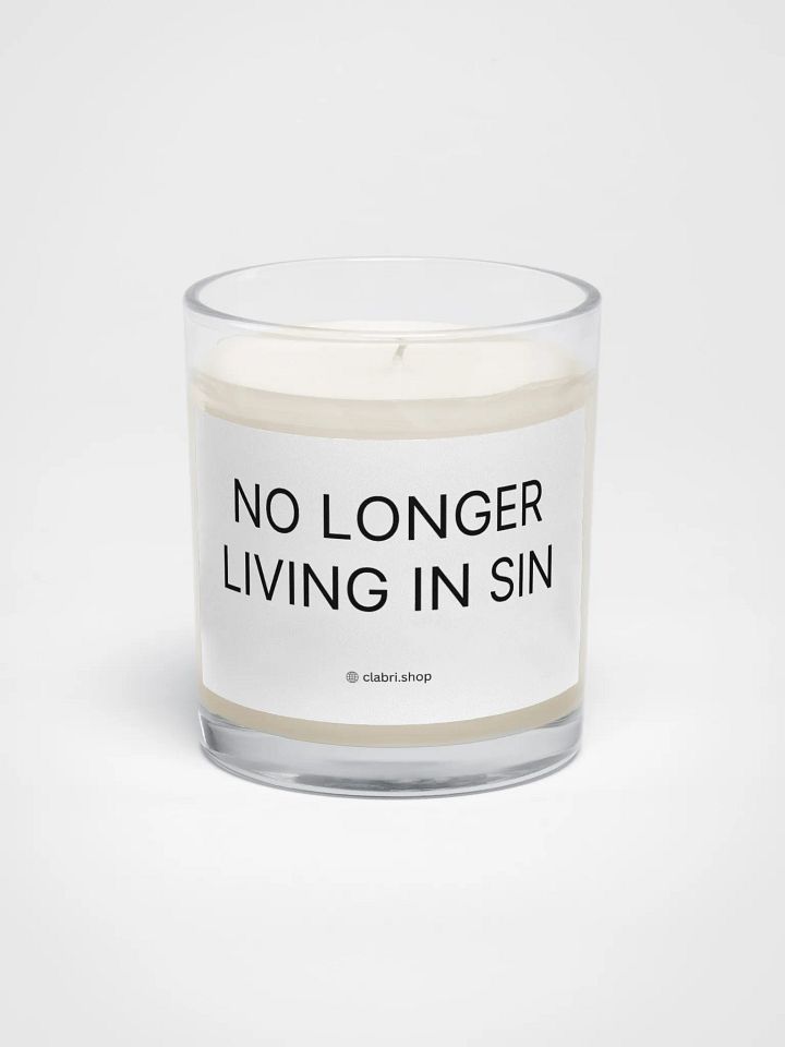 No Longer Living In Sin” Wedding Gift Candle product image (1)