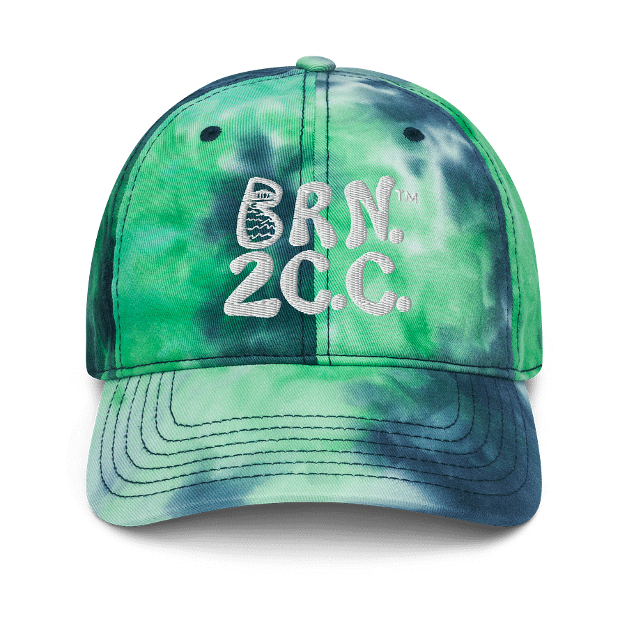 BRN.2C.C.™ | Tie-Dye Dad Hat | Coastal Cap with Groovy Vibes | Adjustable Unisex Cotton Cap | White 3D Puff Embroidered Logo product image (19)