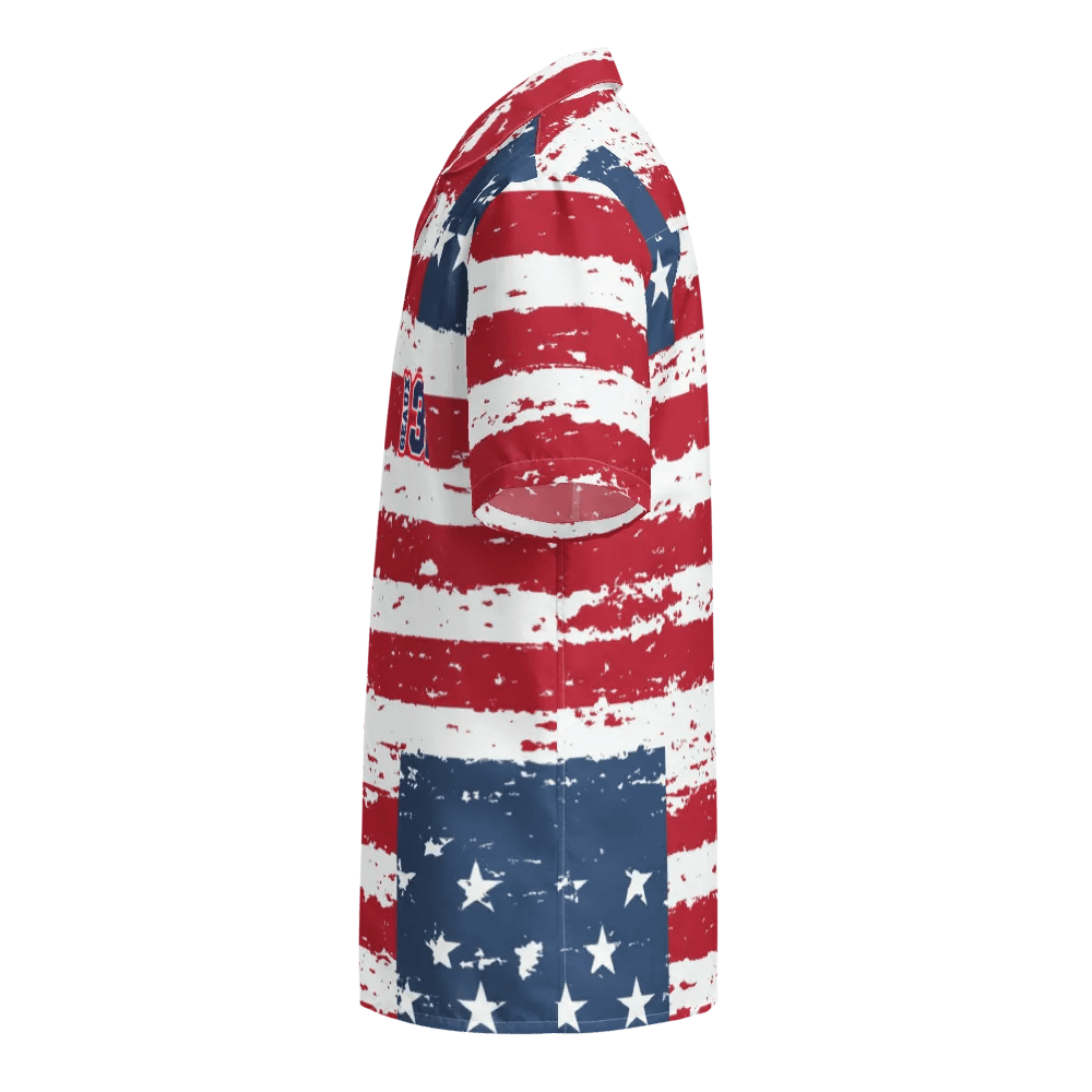 Geaux 31 - Vintage Flag Pattern Hawaiian Style Shirt product image (9)