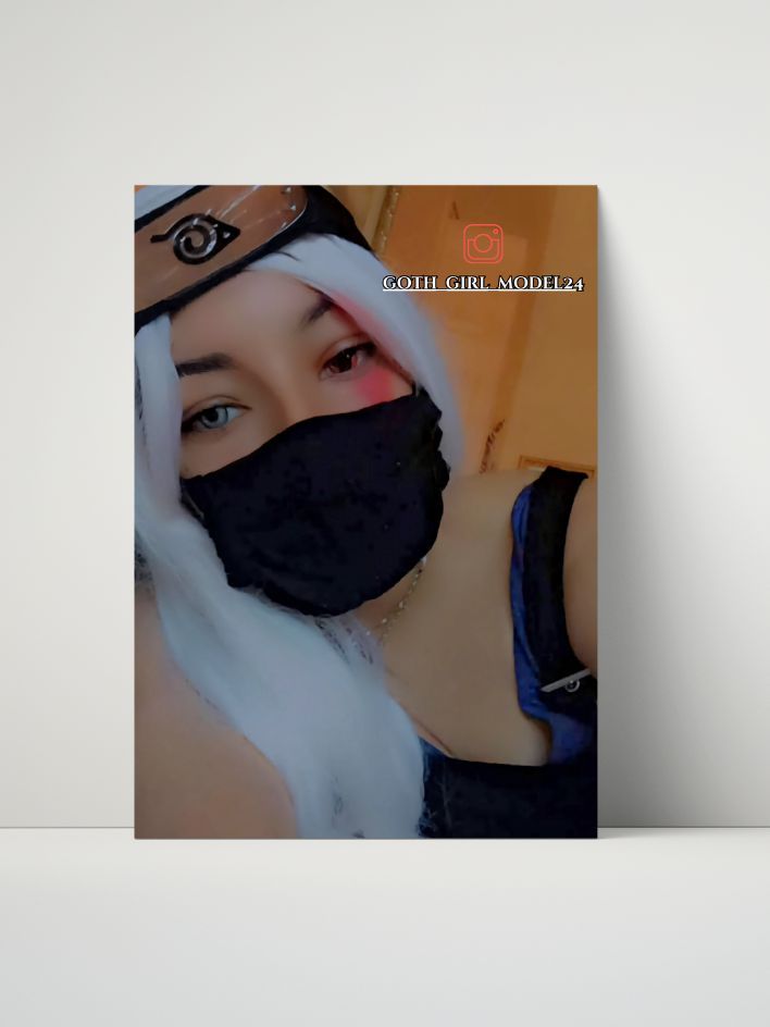 Naruto – Kakashi Cosplay Metal Print (Silent Glare) featuring goth_girl_model24 - 8x10 Metal Print product image (1)