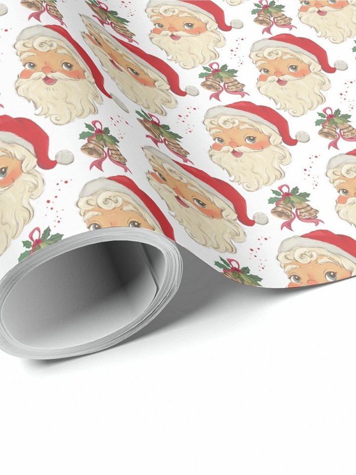 Vintage Santa Christmas Gift Wrapping Paper product image (1)