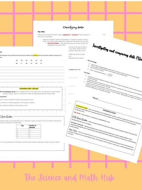 Univariate Data Student Workbook product image (1)