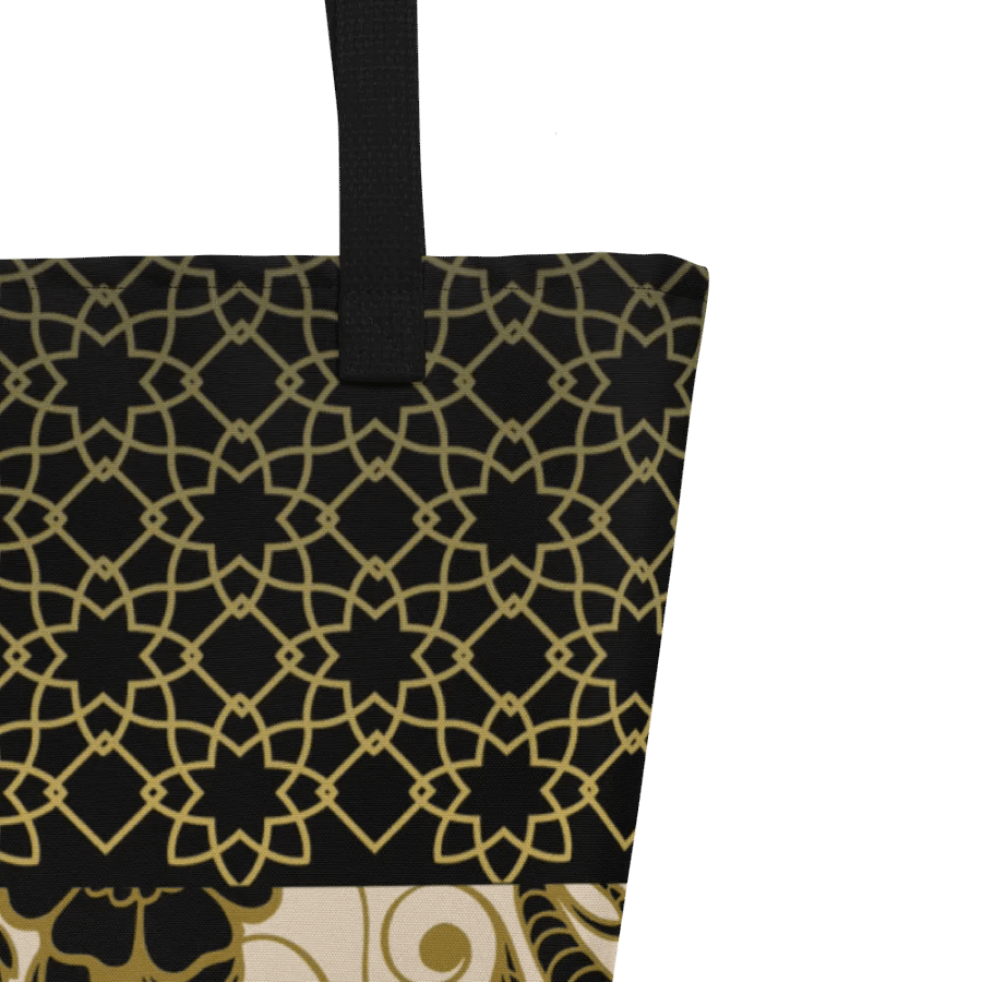 Black And Gold Patterned Tote Bag product image (3)