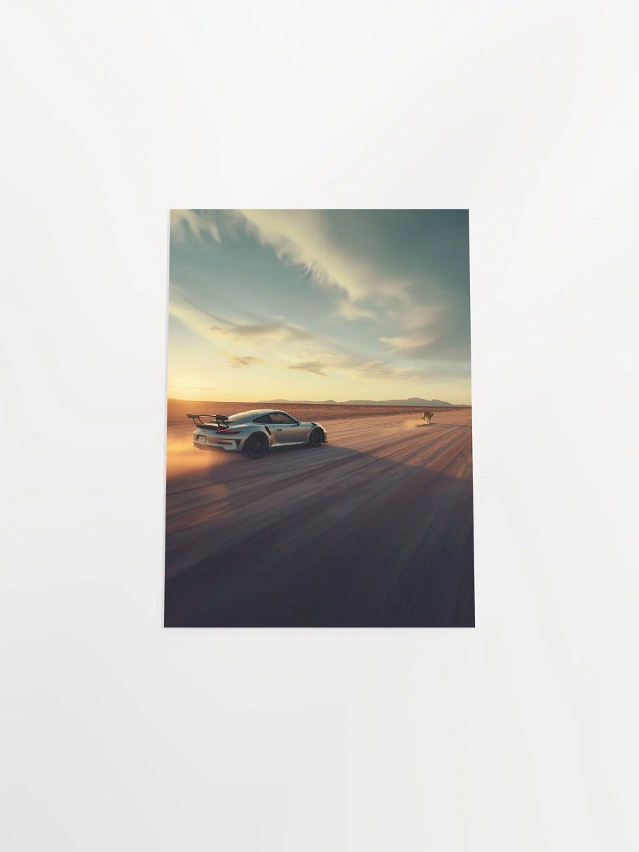 Porsche GT3 RS chasing cheetah in the Savannah product image (43)
