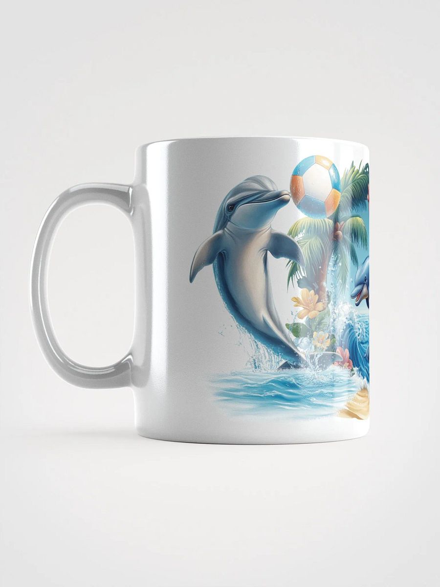 Tropical Dolphins White Glossy Mug product image (6)