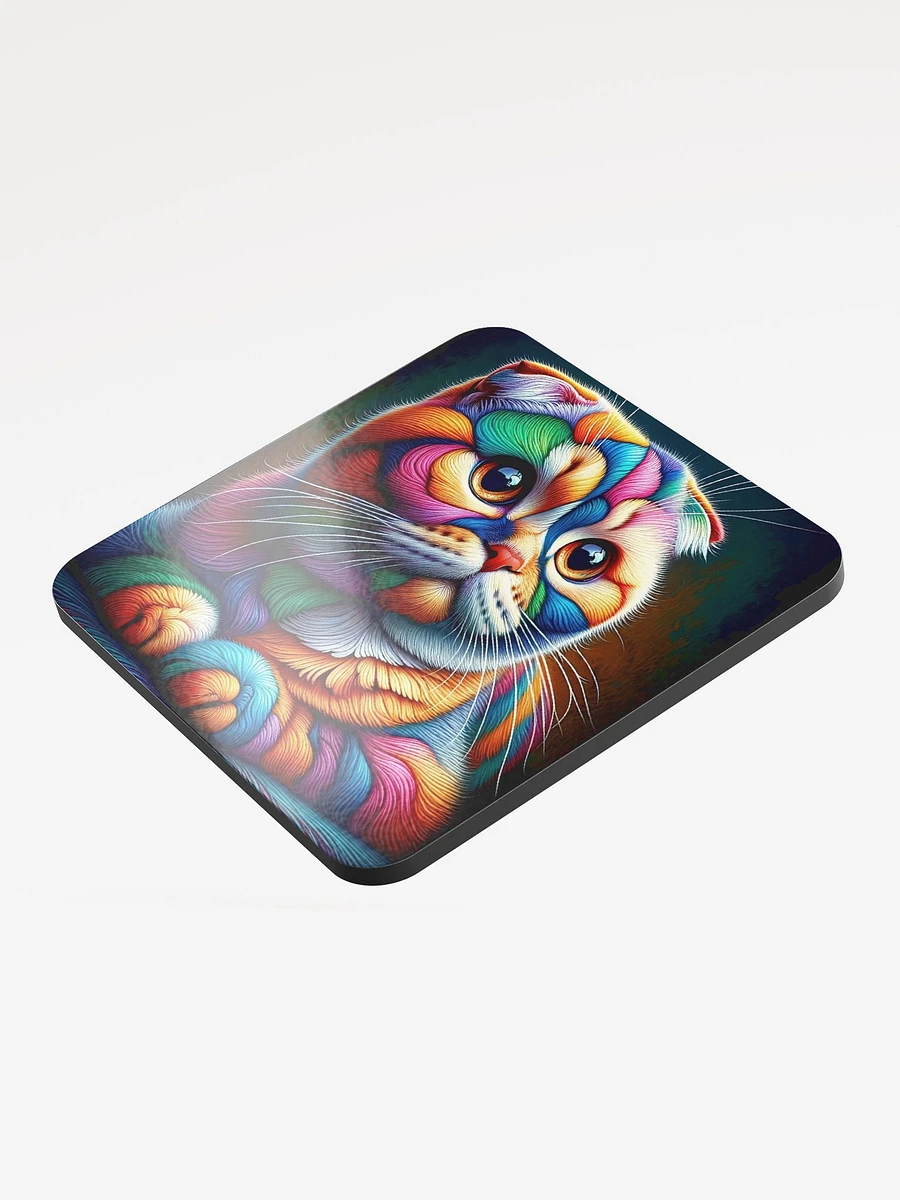 Glossed Cork Coaster: Scottish Fold product image (3)