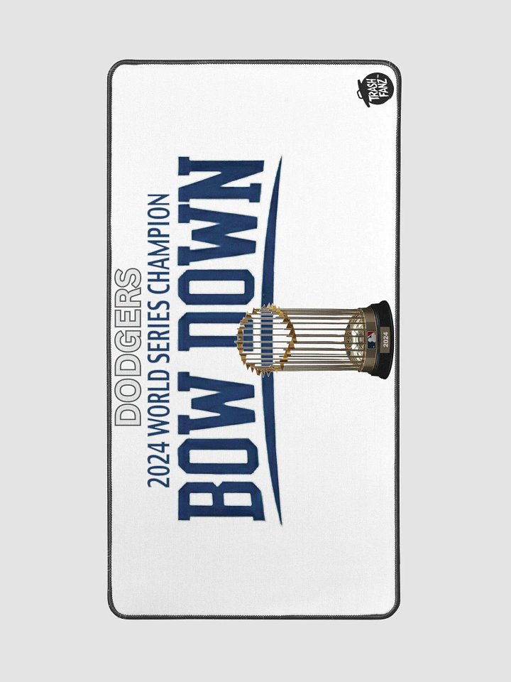 "Bow Down" White LA Dodgers 2024 World Series Champion Desktop Mat | MLB Home Locker product image (2)