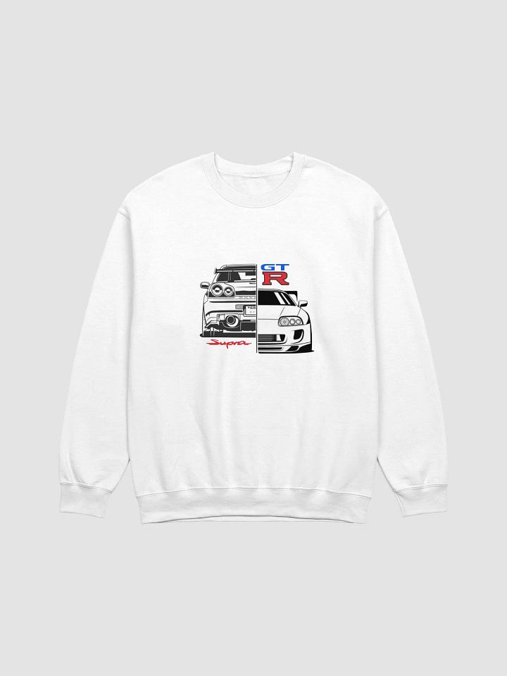 GTR R34 and Toyota Supra crewneck shirt product image (1)