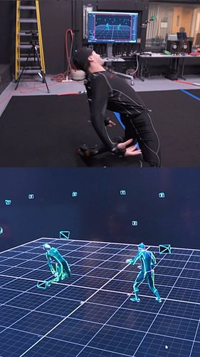 Some motion capture action on our trip to @lethcollege 

We use mo-cap suits to bring real life action to digital sets/enviro...