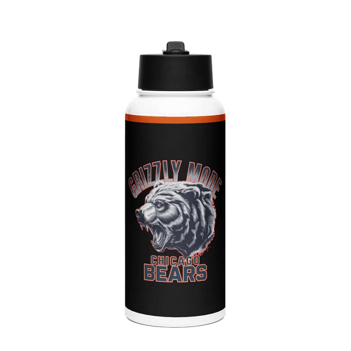 Chicago Bears "Grizzly Mode" Stainless Steel Water Bottle | NFL | Home Locker product image (1)