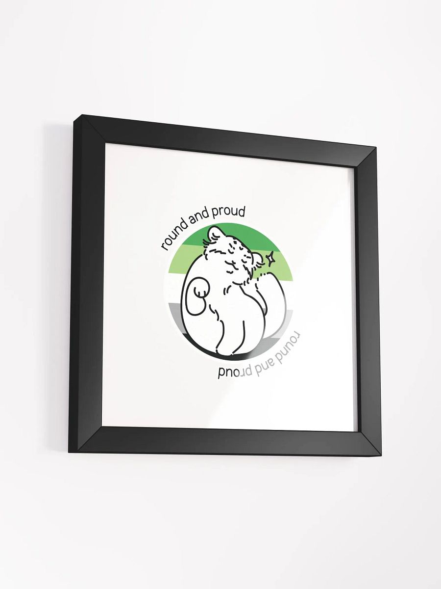 Round and Proud Manul Aromantic Version - Framed Print product image (7)