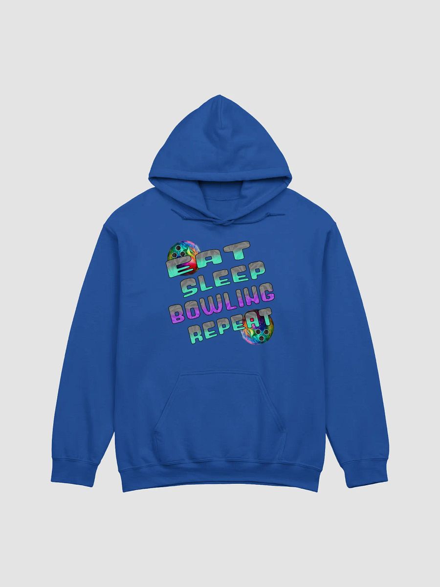 Eat Sleep Bowling Repeat Angle Vibrant Graphic Hoodie product image (1)