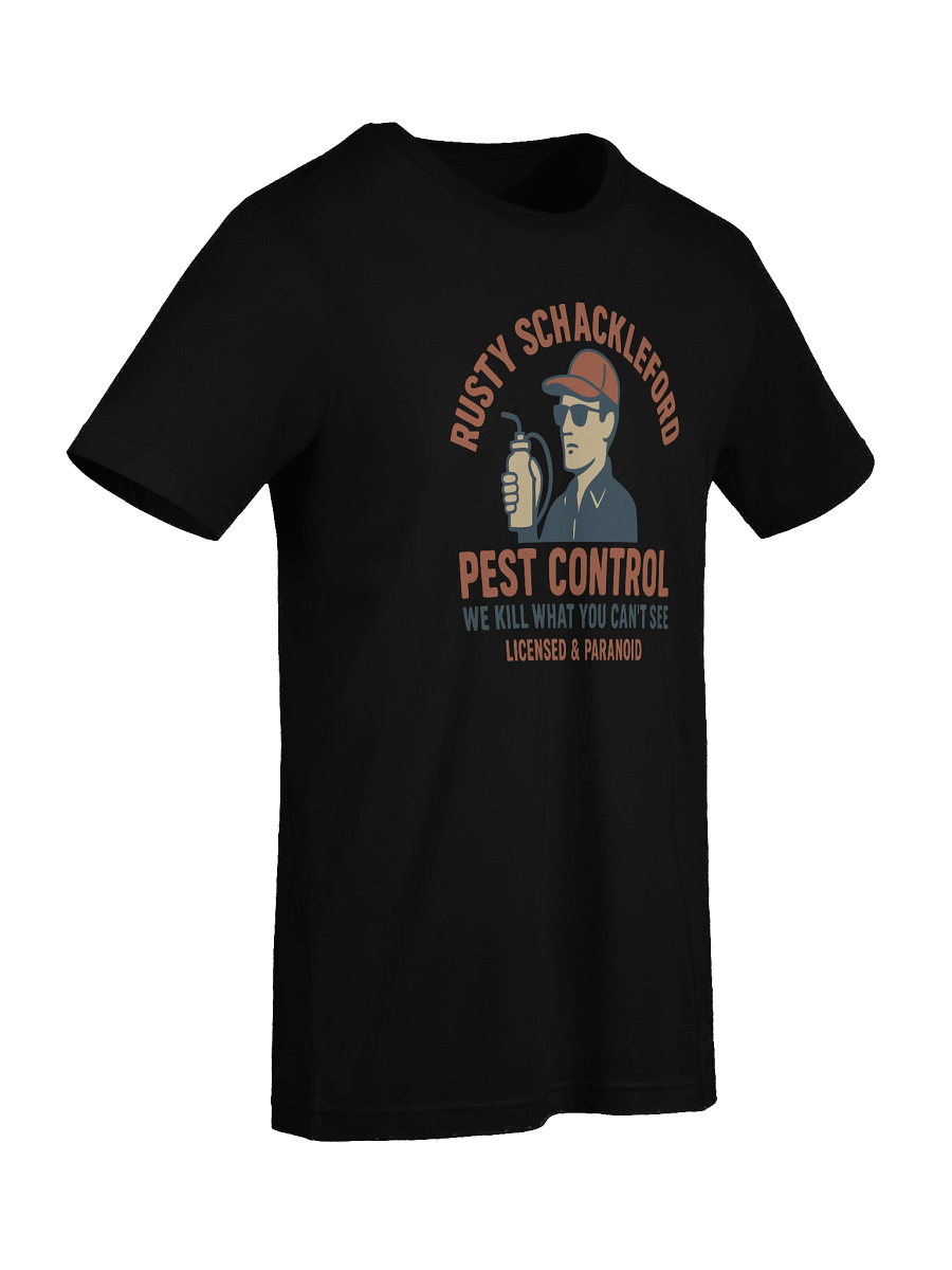 Rusty Shackleford Pest Control T-Shirt – King of the Hill Dale Gribble Parody Tee product image (9)