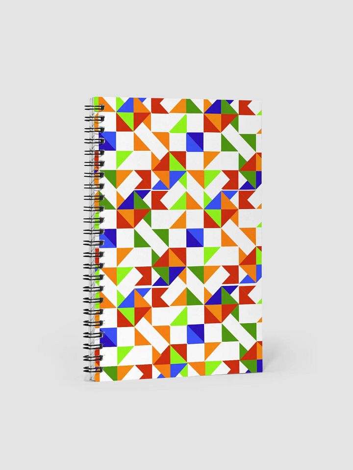 Geometric Shapes Multicolored Throw Spiral Notebook product image (1)