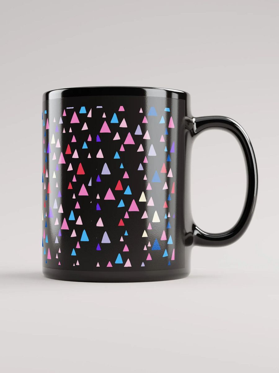 Multicolor Abstract Triangles Black Mug product image (5)