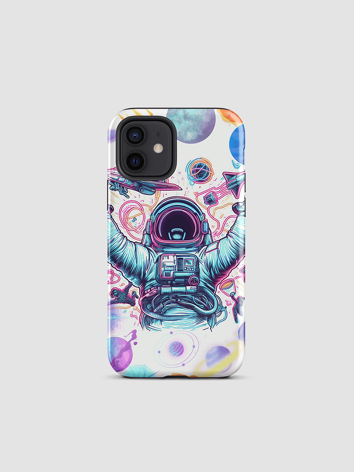 Happy Astronaut with plants background -Tough iPhone Cases product image (1)