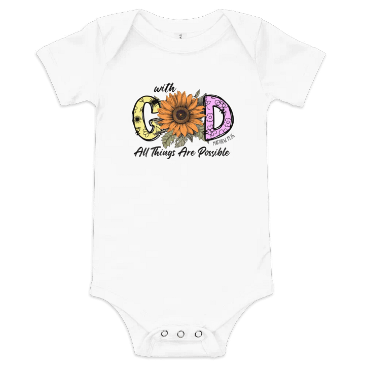Radiant Faith: 'With GOD' Baby T-Shirt product image (2)