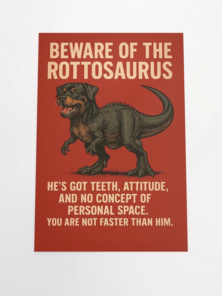 BEWARE OF THE ROTTOSAURUS POSTER product image (3)