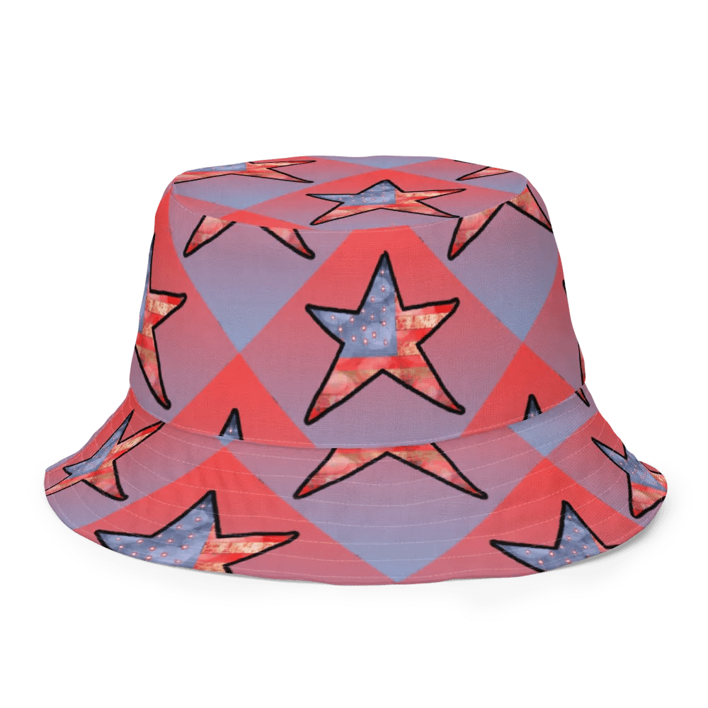 American Flag and Stars Bucket Hat product image (9)