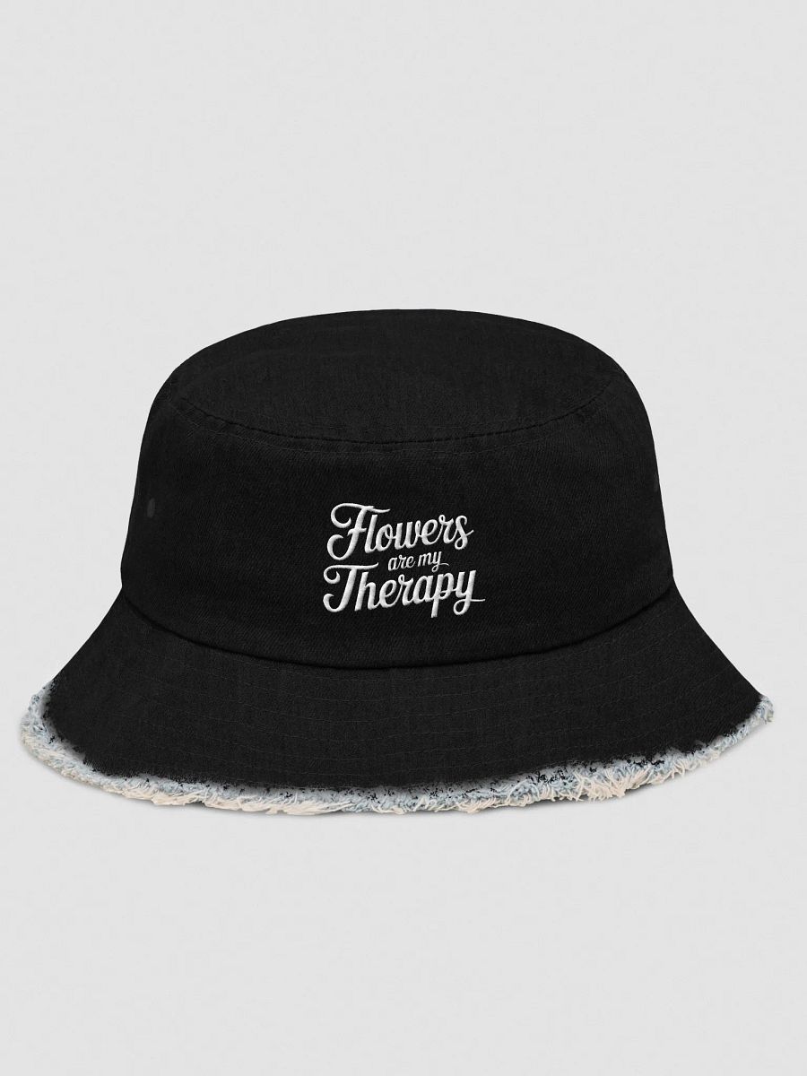 Flowers are my Therapy Denim Bucket Hat product image (1)