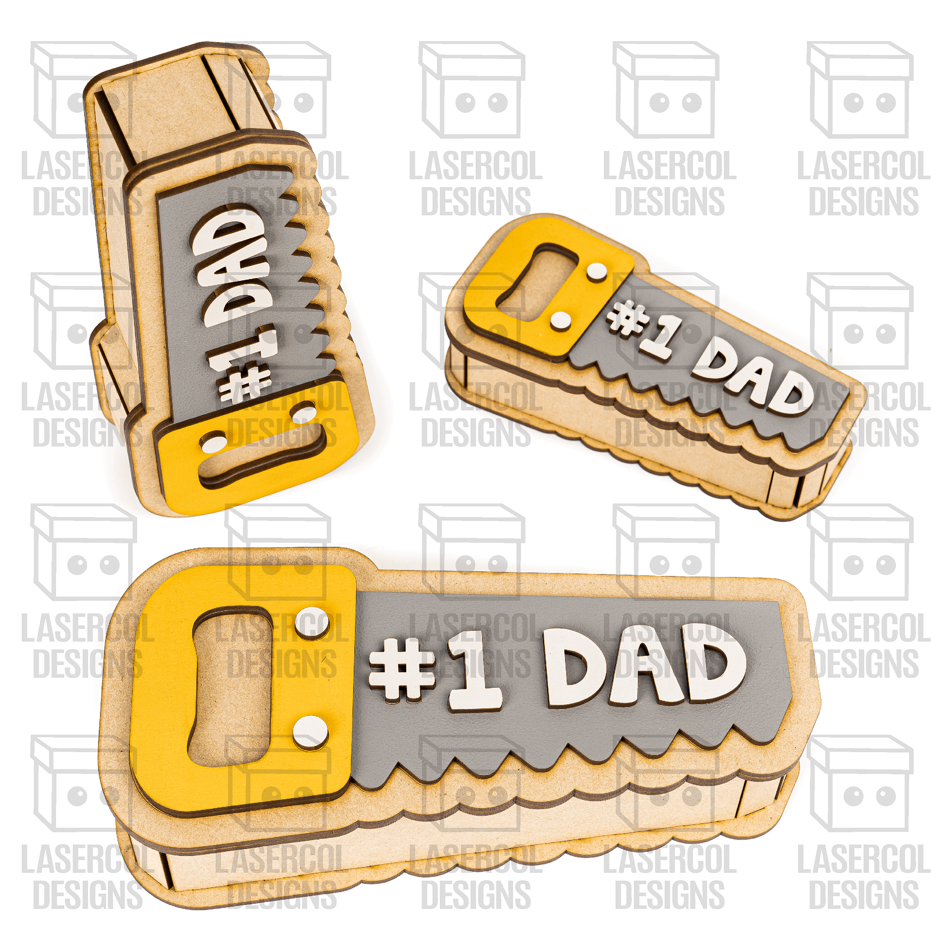 Saw Shaped Father's Day Gift Boxes (3 Sizes) - Laser Cut Files product image (10)