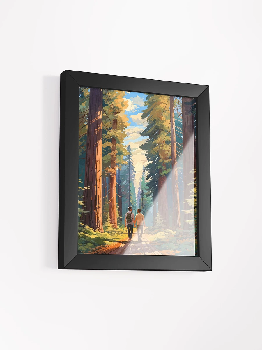 Seeing The Redwoods Together - Gay Couple Framed Poster product image (2)