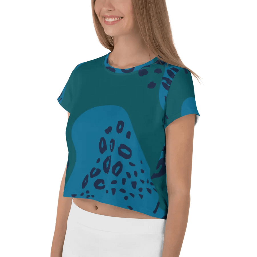 Teal Jungle Allure Crop Tee product image (3)