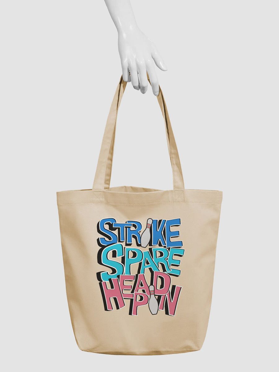 Strike Spare Headpin Bowling Tote Bag product image (6)