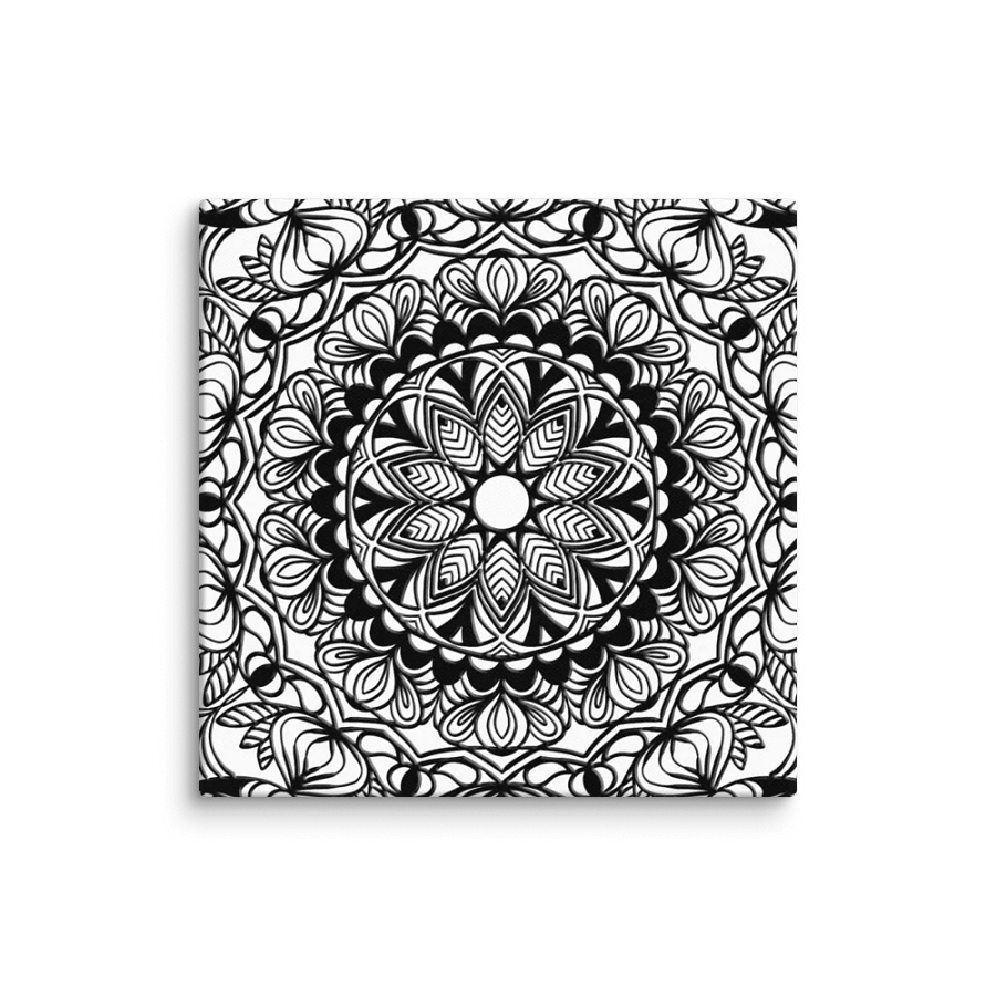 Symmetry in Ink: Intricate Mandala Canvas product image (36)