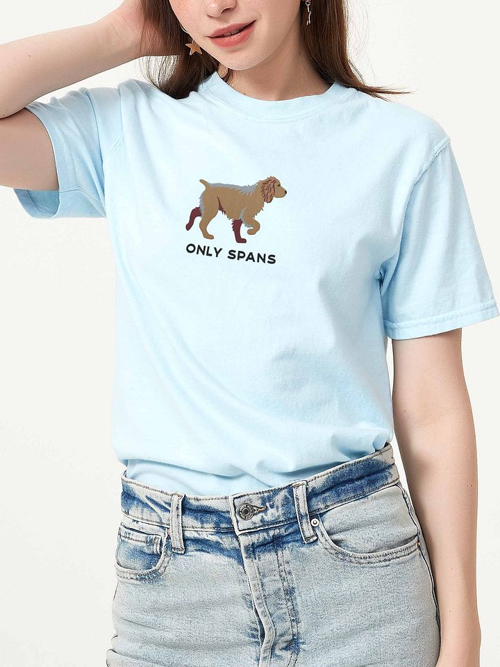 Only Spans T-Shirt(Embroidered) of a Working Cocker Spaniel(Tan) product image (2)