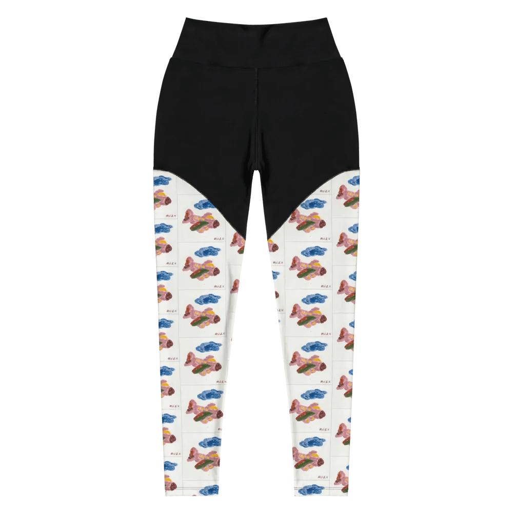 Kid Airplane (All-Over Print Sports Leggings) product image (3)