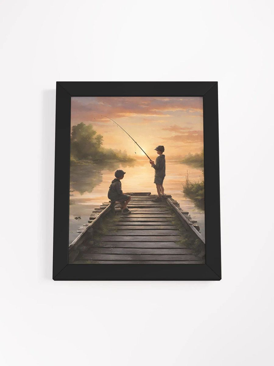 Buddies at Sunrise Fishing Framed Poster product image (3)