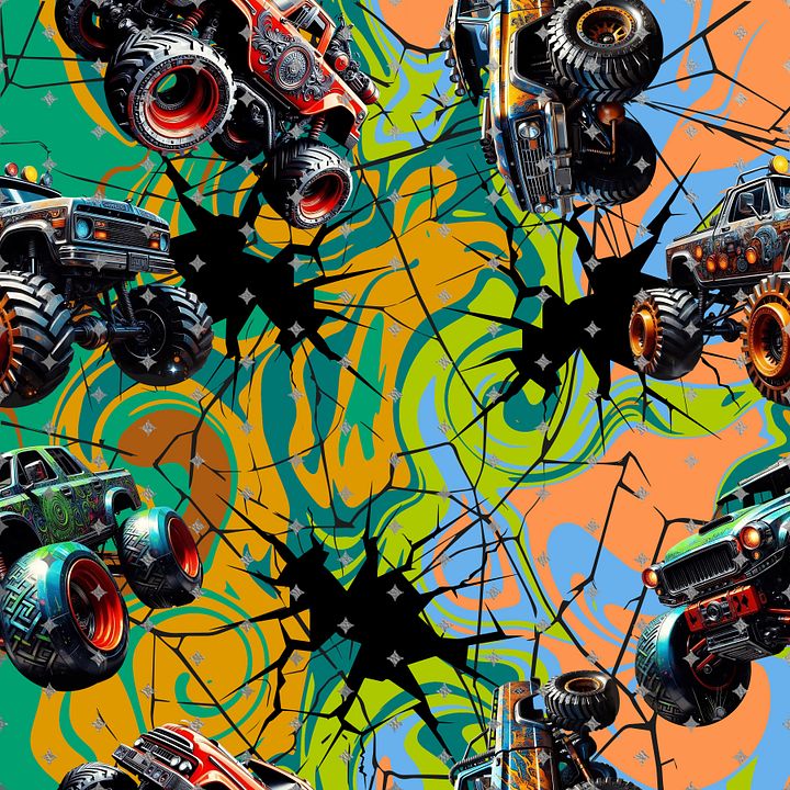 Monster Groove Seamless Pattern product image (1)