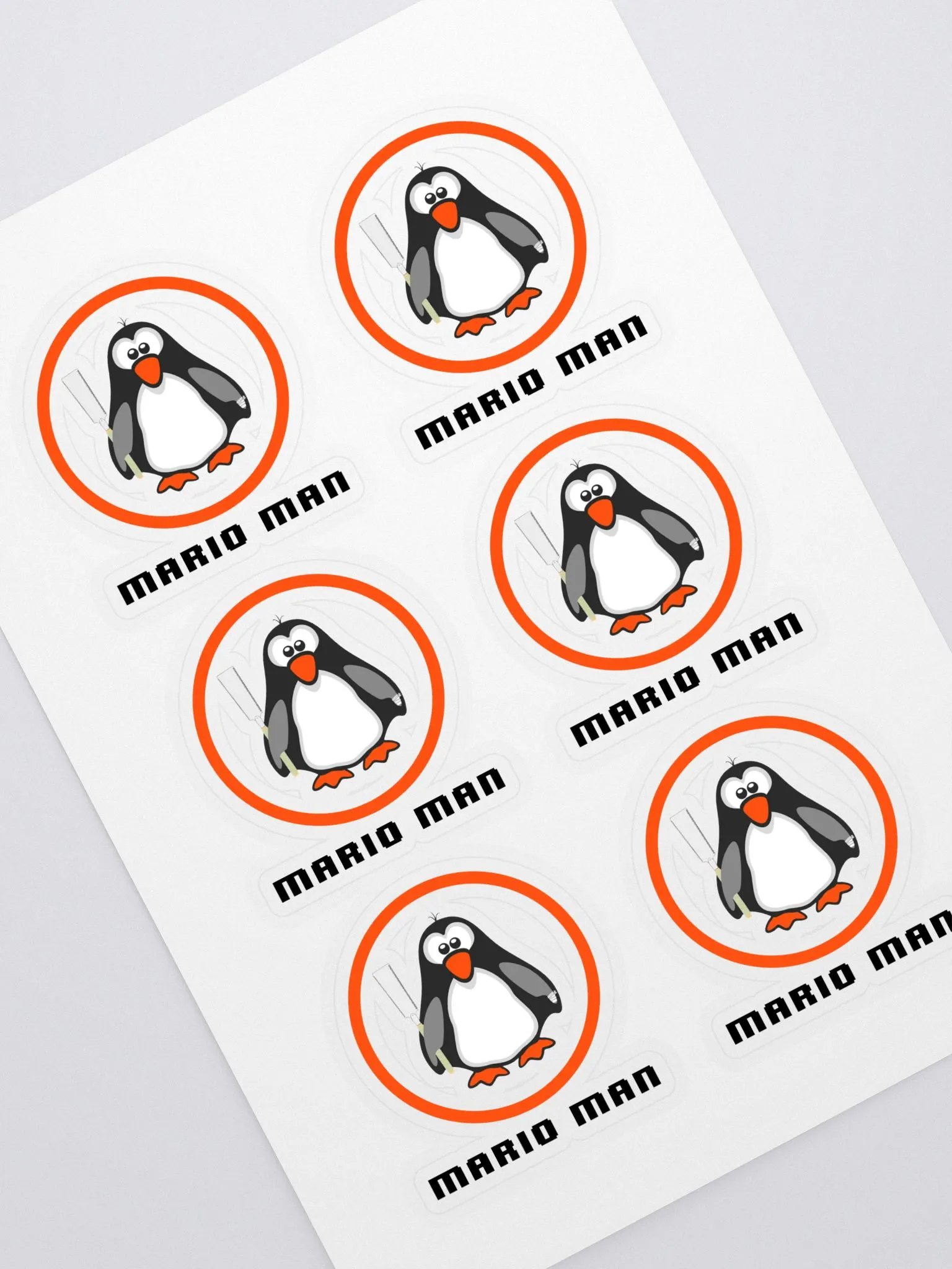 Mario Man Sticky Stickers X 6 product image (1)