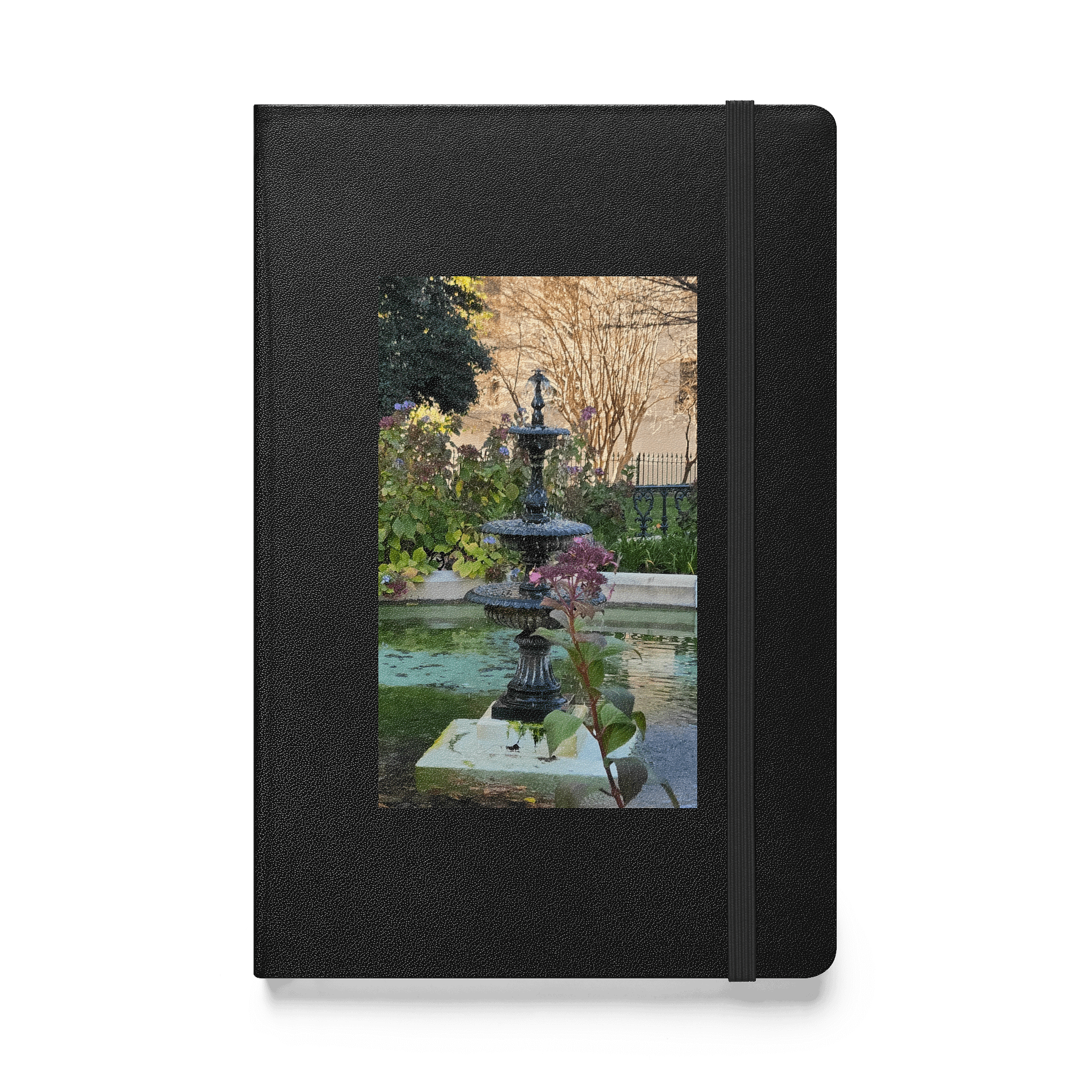 Purple Flowers Water Fountain Hardcover Journal product image (1)