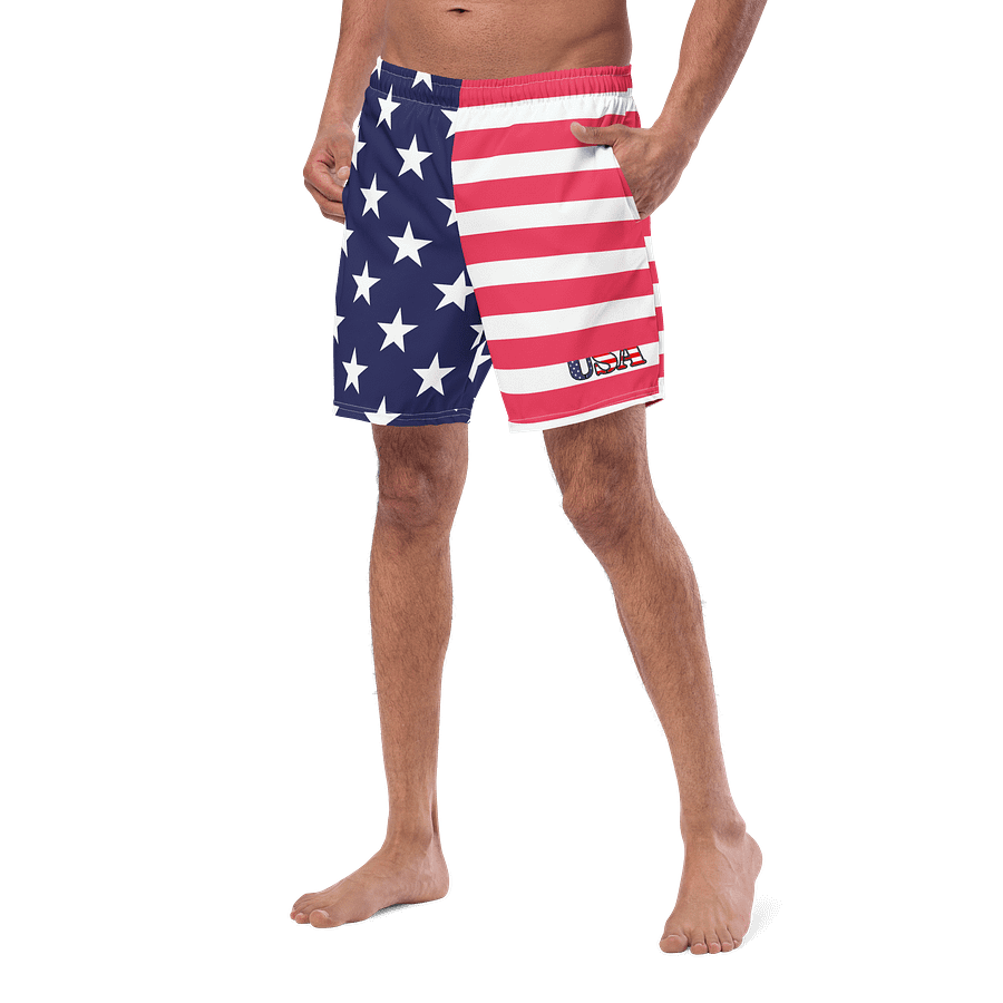 American Flag All-Over Swim Trunks product image (2)