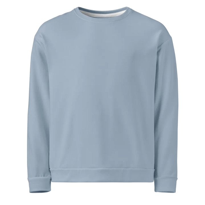 Plain Light Grayish Blue True Summer Unisex Recycled Polyester Heavyweight Premium Sweatshirt by Treasure Pie product image (1)