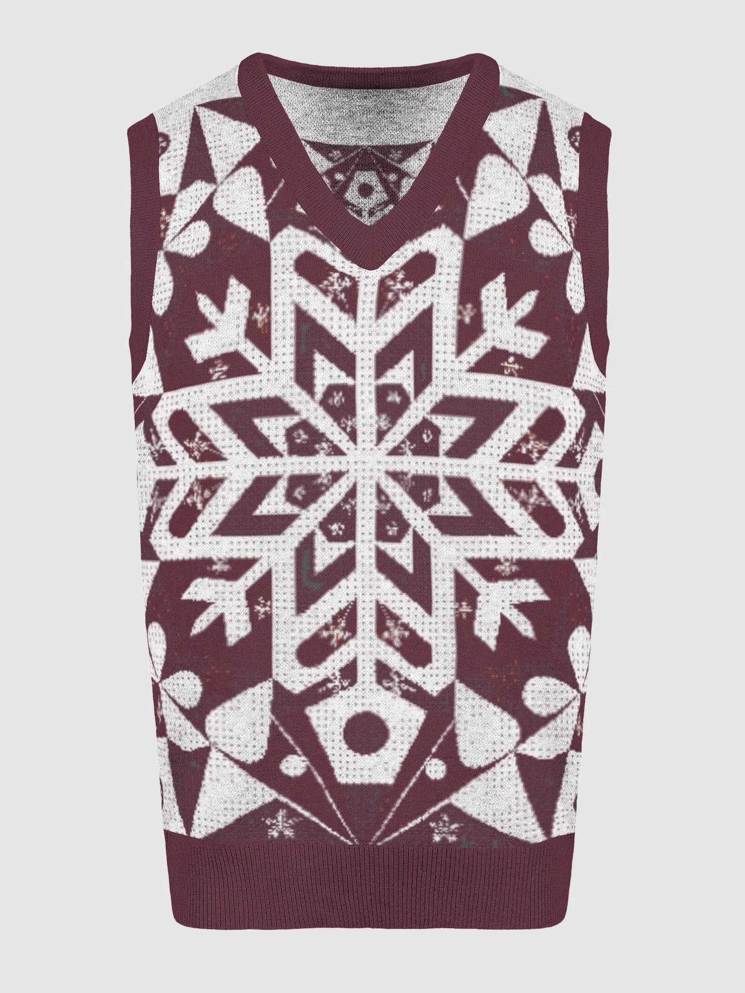 Snowflake Chic Knitted V-Neck Vest product image (3)